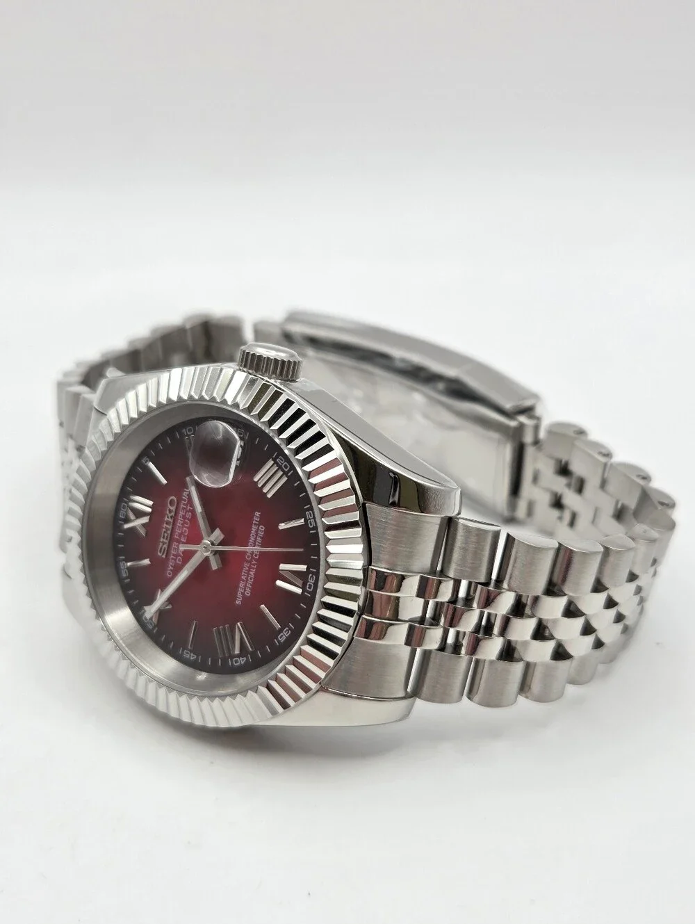 New 36mm SeikoMod Automatic Watch Red Gradient  Dial